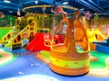 Indoor modern colorful children playground.