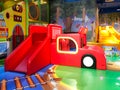Indoor modern colorful children playground.