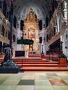 Indoor of one Catholic church in Munich Royalty Free Stock Photo