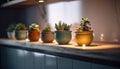 Indoor plant collection adds elegance to apartment generated by AI