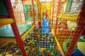 Indoor playground with colorful plastic balls for children