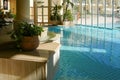 Indoor pool in a luxury hotel Royalty Free Stock Photo