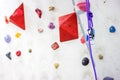 Indoor rock climbing simulation wall for mountaineering or mountain climber training Royalty Free Stock Photo