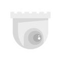 Indoor security camera icon flat isolated vector