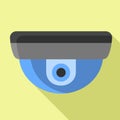 Indoor security camera icon, flat style