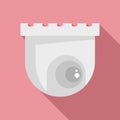 Indoor security camera icon, flat style