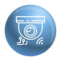 Indoor security camera icon, outline style