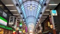 Indoor shopping street near Sensoji and entrance to metro Asakusa Station Royalty Free Stock Photo