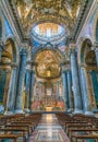Indoor sight in the Church of San Giuseppe dei Teatini in Palermo. Sicily, southern Italy.