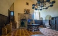 Indoor sight in Doune Castle, medieval stronghold near the village of Doune, in the Stirling district of central Scotland. Royalty Free Stock Photo