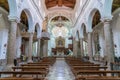 Indoor sight in Forza d`AgrÃÆÃÂ² Cathedral, Province of Messina, Sicily, southern Italy. Royalty Free Stock Photo