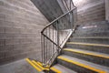 Indoor staircase fire escape in an apartment building