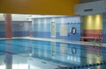 Indoor swiming pool with blue walls