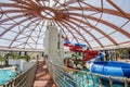 Indoor tower and slides at Nymphaea Aquapark in Oradea, Romania Royalty Free Stock Photo