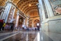 Indoor view of Basilica di San Pietro in Rome Royalty Free Stock Photo