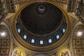 Indoor view of beautiful Basilica di San Pietro in Rome - Italy Royalty Free Stock Photo