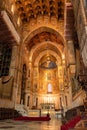 Indoor View Of the Cathedral of Monreale Decorated With Gold Mosaic In sicily