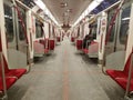 Inside view Toronto subway wagon