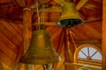 Indoor view of historic church of Nercon, catholic temple located in the chilota commune of Castro in the region of the Royalty Free Stock Photo