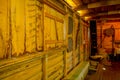 Indoor view of house wooden building in exposition in Chonchi museum, donated by families of Chonchi, opened in 1996