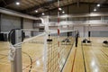 Indoor Volleyball Court Royalty Free Stock Photo