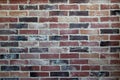 Indoor wall made of decorative colored brick.