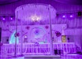 Creative indoor wedding alter that is eyes catching Royalty Free Stock Photo