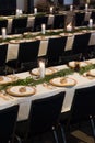 Indoor Wedding Reception Tables and Seating Royalty Free Stock Photo