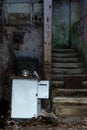 Indoors of a abandoned ruined home