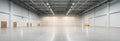 Indoors with empty huge space for industrial purposes Royalty Free Stock Photo
