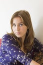 Indoors portrait of young woman