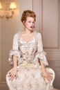 Indoors shot in the Marie Antoinette style Royalty Free Stock Photo