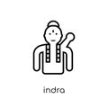 Indra icon. Trendy modern flat linear vector Indra icon on white