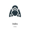 Indra vector icon on white background. Flat vector indra icon symbol sign from modern india collection for mobile concept and web