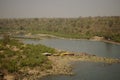 Indravati river view from the top Royalty Free Stock Photo