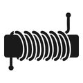 Inductance coil icon, simple style Royalty Free Stock Photo