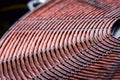 Induction heater copper coil closeup Royalty Free Stock Photo