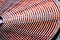 Induction heater copper coil closeup Royalty Free Stock Photo
