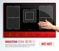 Induction Hob Surface Hand Poster