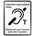 Induction Loop Facility Information Sign Royalty Free Stock Photo
