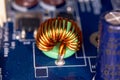 Inductor copper coils on the circuit board