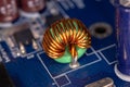 Inductor copper coils on the circuit board