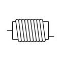inductor electronic component line icon vector illustration