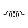 Inductor icon vector image. Suitable for mobile apps, web apps and print media.