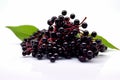 Gourmet Elixir: Elderberry Infusion on a White Background Royalty Free Stock Photo