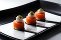 Elevated Eats: Detailed Close-up of a Minimalistic Sushi Platter in Gourmet Food Photography with Generative AI Royalty Free Stock Photo