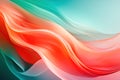 Indulge in the artistry of this abstract flowing background featuring captivating green and red colors. Ai generated