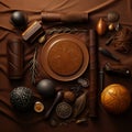 Elegant Leather Object with Mystical Elements