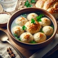 Indulge in comfort: authentic matzo ball soup and warm challah bread for passover