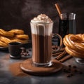 Rich and Creamy Coffee with Churros